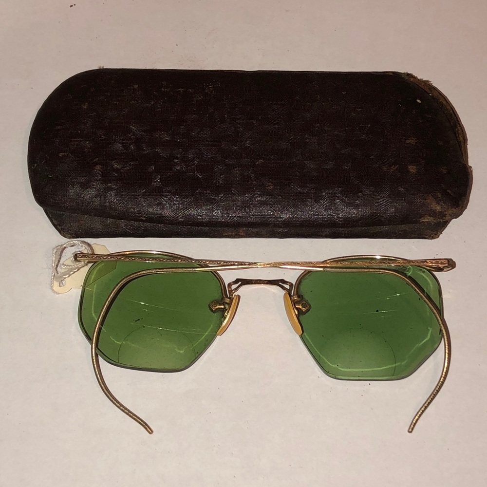Antique Granny Frame Tinted Eye Glasses - Picture 2 of 5